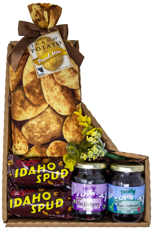 Idaho Made Potato Bread, Jams, Idaho Spuds in Idaho Box