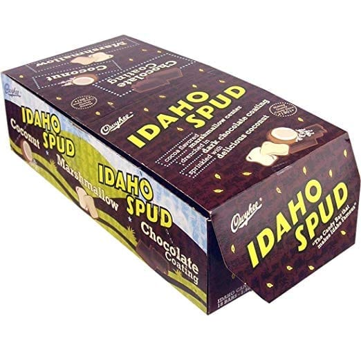 Owyhee Idaho Spud Chocolate Candy Bars 18 count case closed box