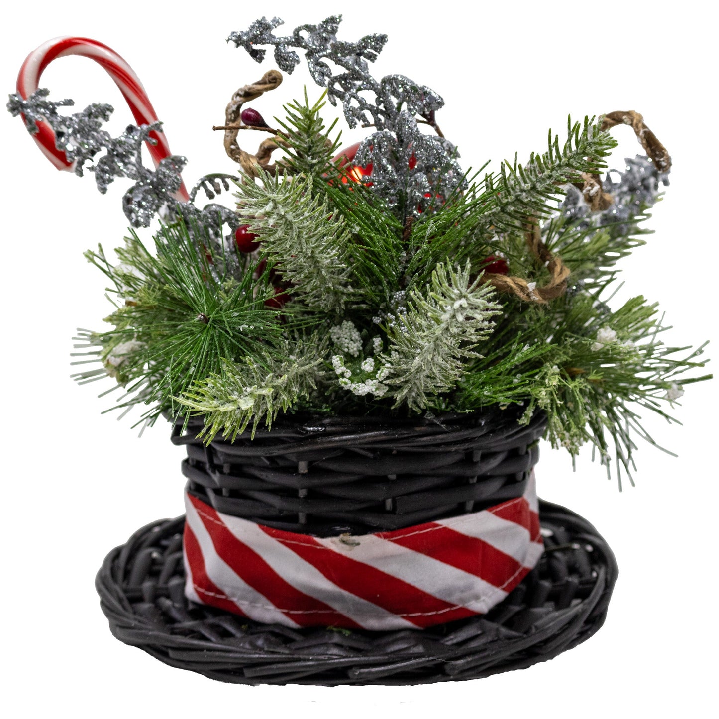 Snowman's Hat Christmas Floral Arrangement